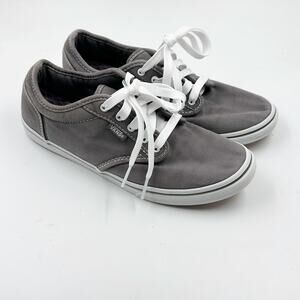 Vans Lo Pro Gray Canvas Low Top Sneakers Women's 8.5 Lace Up Shoes Street Coast